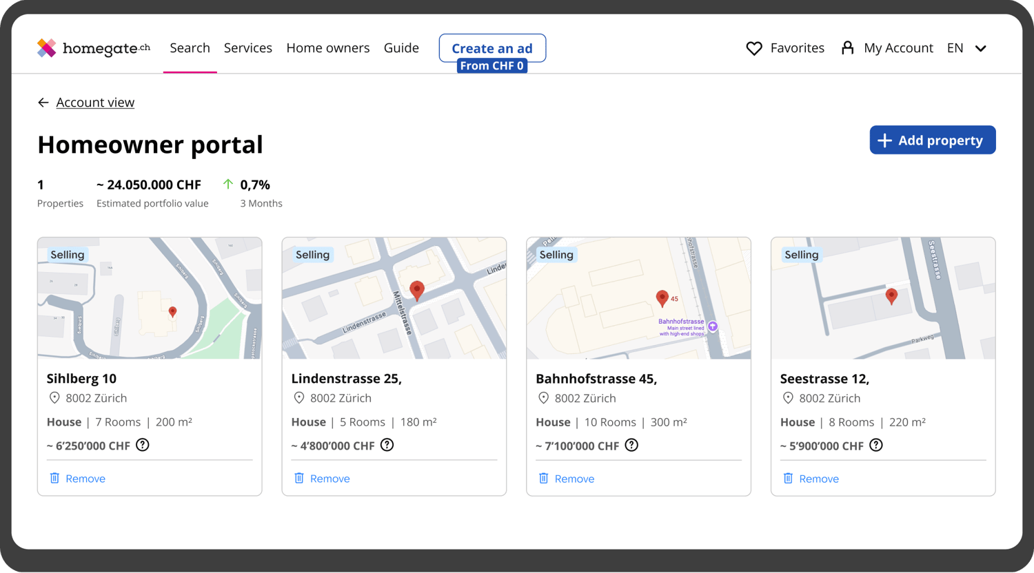 Properties preview