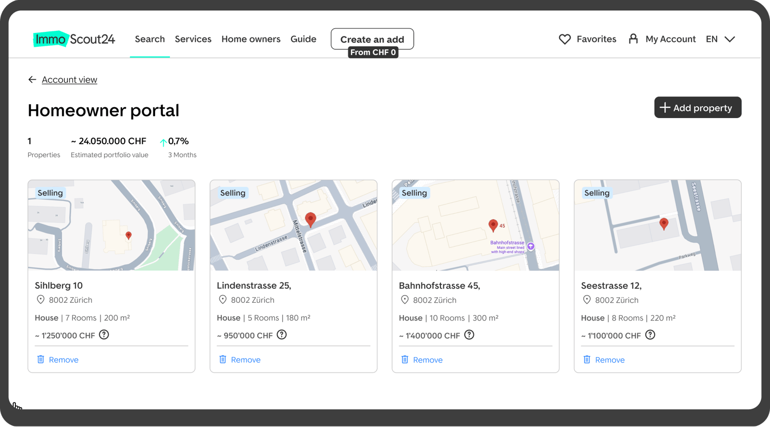 Properties preview