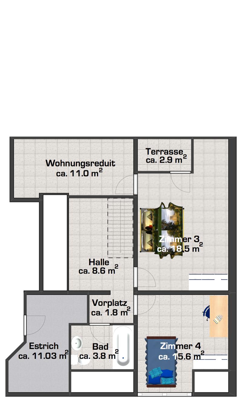 Wohnen in origineller Vier - Zimmer – Maisonette - Wohnung (13)